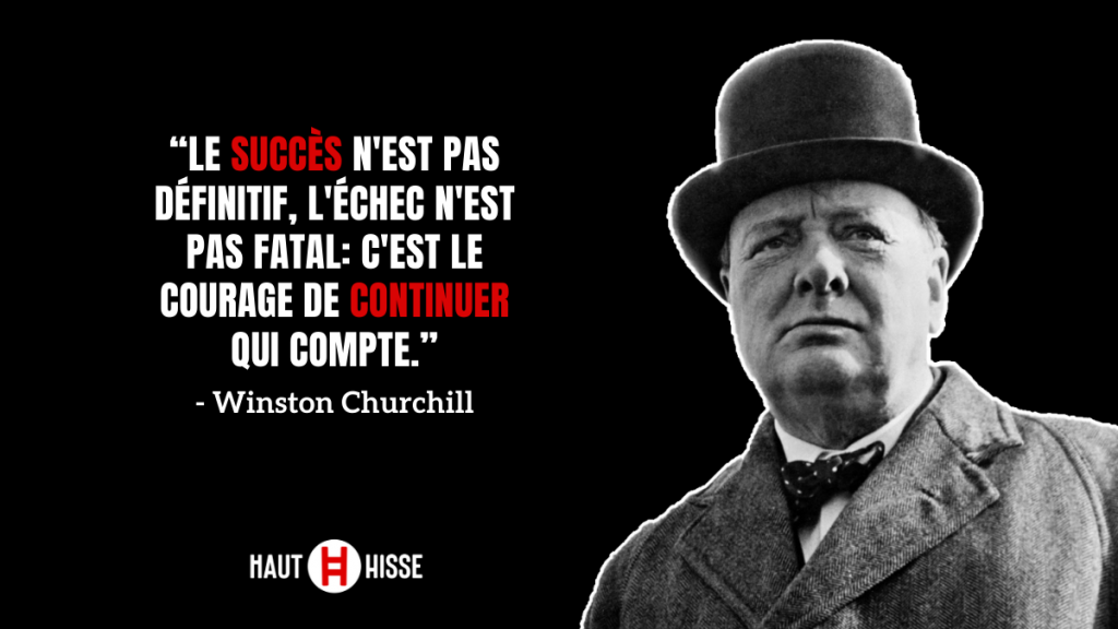 Winston Churchill citation haut hisse