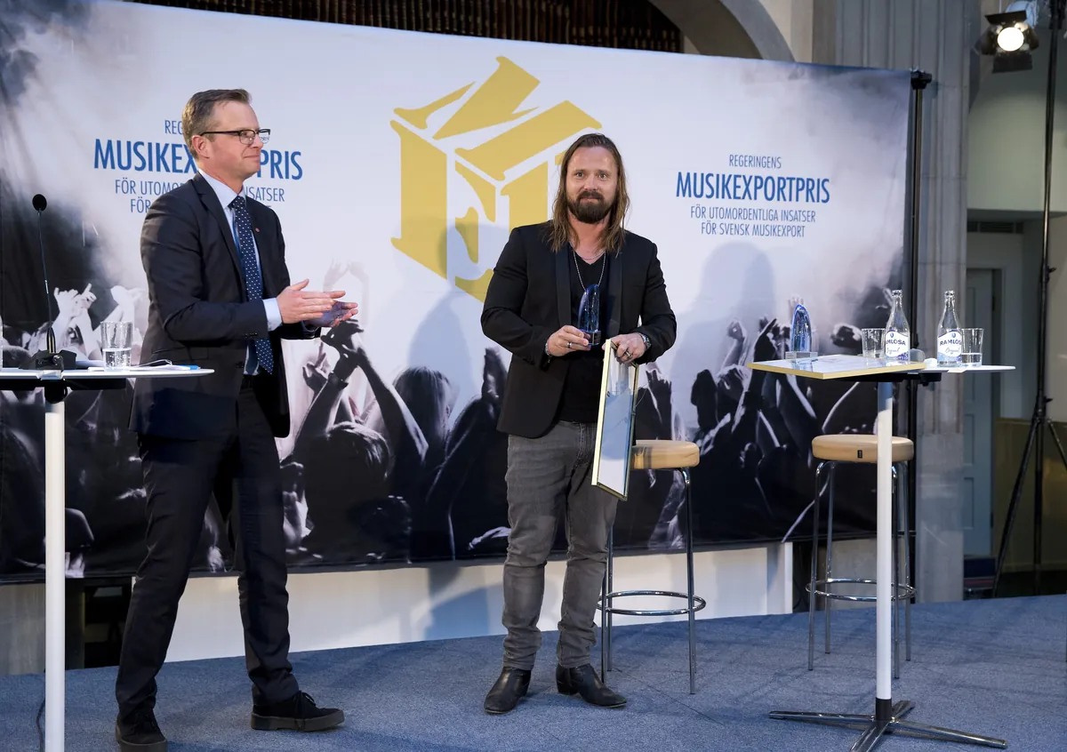 Max Martin, Swedish songwriter, at a public event
